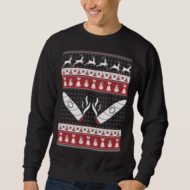 Cigars Ugly Christmas Sweater Xmas (Front)