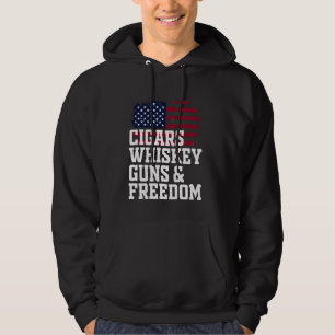 Cigars Whiskey Guns And Freedom Cigars Hoodie