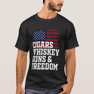 Cigars Whiskey Guns And Freedom Cigars T-Shirt