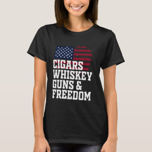 Cigars Whiskey Guns And Freedom Cigars T-Shirt