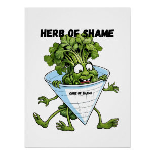 Cilantro – Herb of Shame Funny Poster