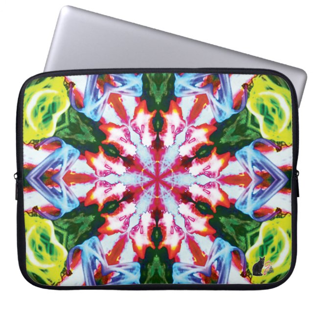 Cilantro Kaleidoscope Laptop Sleeve (Front)