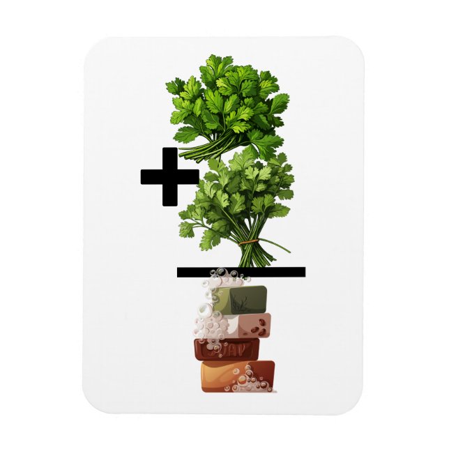 Cilantro Math – Funny Anti-Cilantro  Magnet (Vertical)