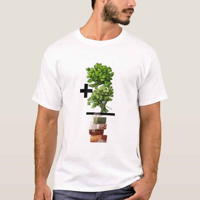 Cilantro Math – Funny Anti-Cilantro  T-Shirt (Front)