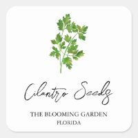 Cilantro Seeds label