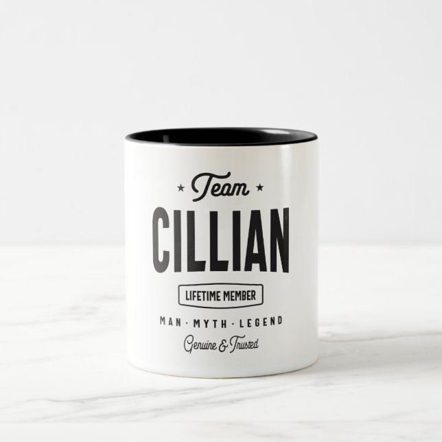 Cillian Lifetime Member Personalised Name Cillian Two-Tone Coffee Mug (Center)