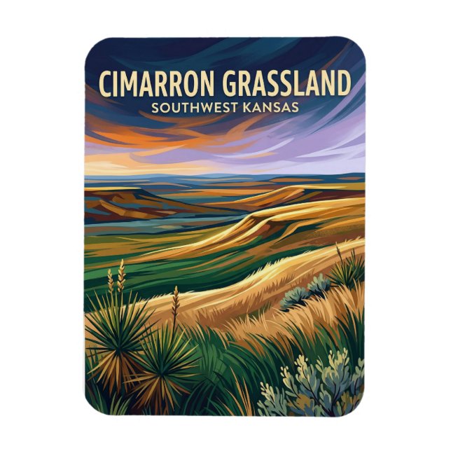 Cimarron National Grassland USA Magnet (Vertical)