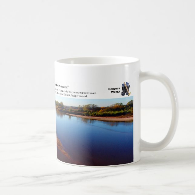 Cimarron River III - October Morning Looking East Coffee Mug (Right)