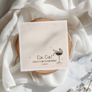 Cin Cin Espresso Martini Birthday Napkin