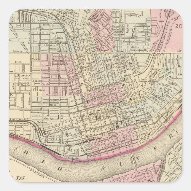 Cincinnati 2 square sticker (Front)