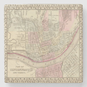 Cincinnati 2 stone coaster
