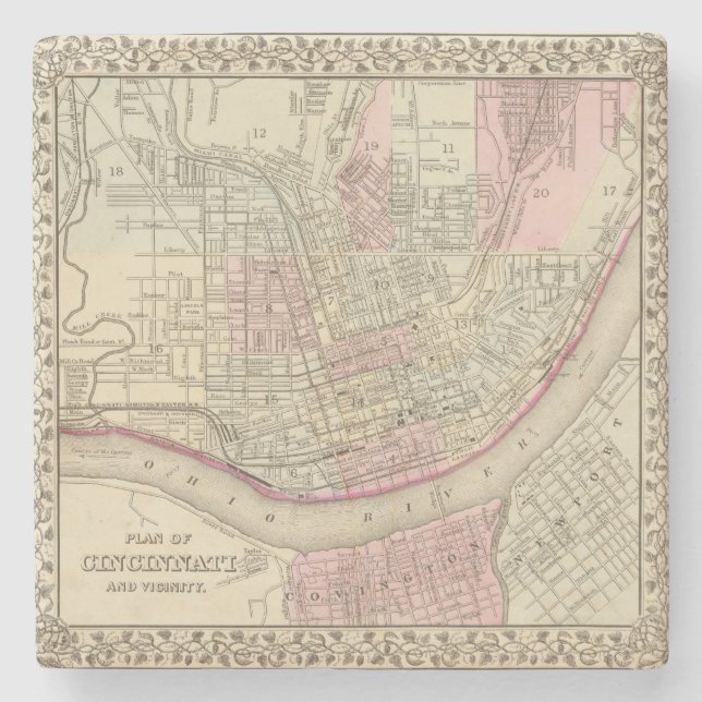 Cincinnati 2 stone coaster (Front)