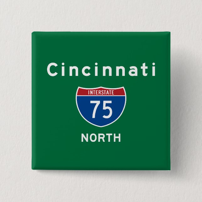 Cincinnati 75 15 cm square badge (Front)