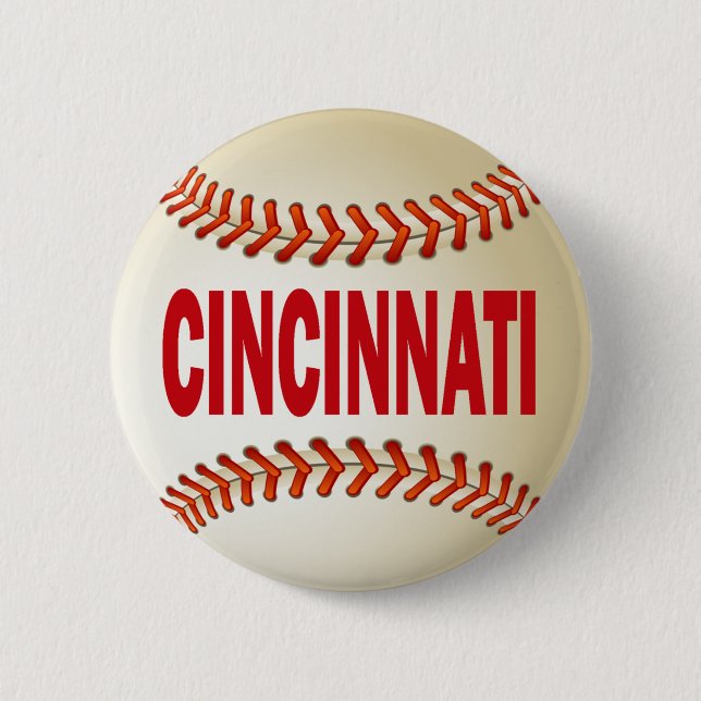 CINCINNATI BASEBALL 6 CM ROUND BADGE (Front)