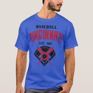 Cincinnati Baseball Est 1881 Vintage Look Text T-Shirt