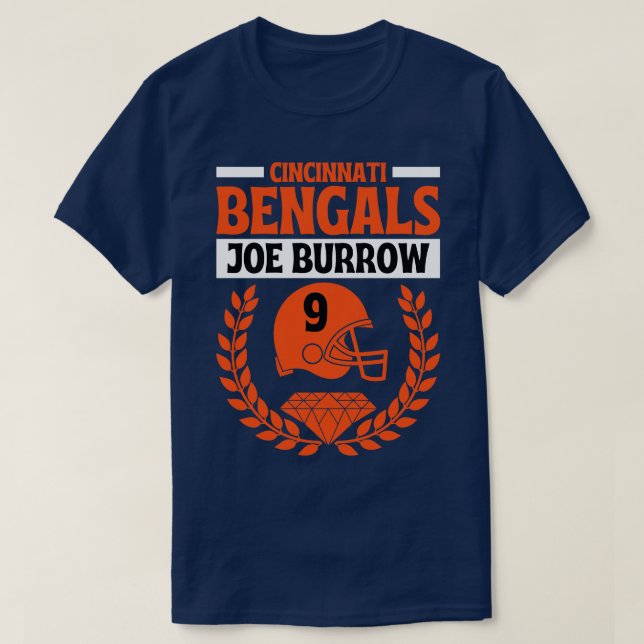 Cincinnati Bengals Joe Burrow 9 American T-Shirt (Design Front)