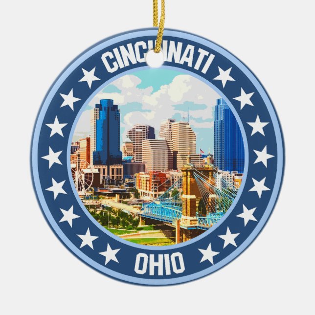 Cincinnati                                         ceramic ornament (Front)