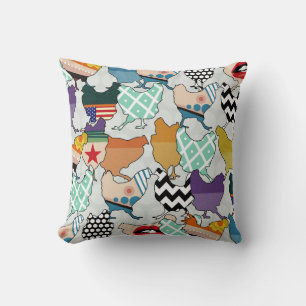 Cincinnati Chickens silver spot Cushion