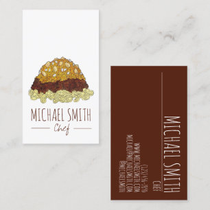 Cincinnati Chilli Ohio OH Spaghetti Chilli Food Business Card