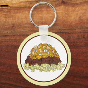 Cincinnati Chilli Ohio OH Spaghetti Chilli Food Key Ring