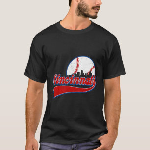 Cincinnati City Downtown Skylines Baseball Fans T-Shirt