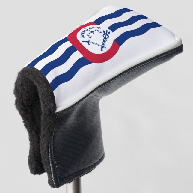 Cincinnati city flag golf head cover (3/4 Front)