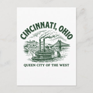 Cincinnati City Ohio Queen City of the West Postcard