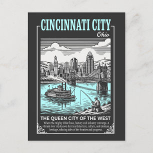 Cincinnati City Ohio The Queen City of The West Postcard