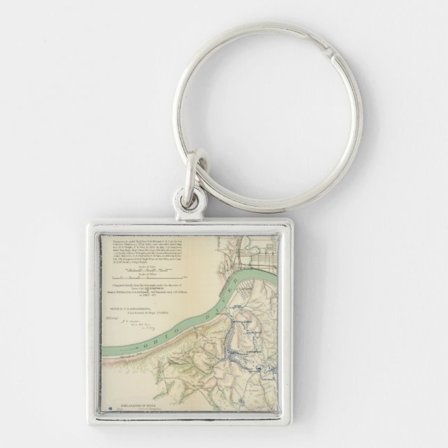 Cincinnati, Covington, Newport Key Ring (Front)