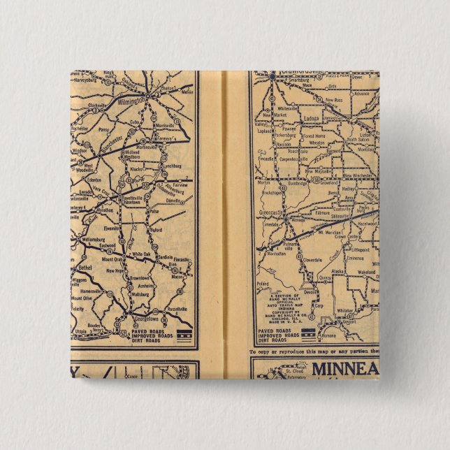 Cincinnati, Detroit, Indianapolis 15 Cm Square Badge (Front)