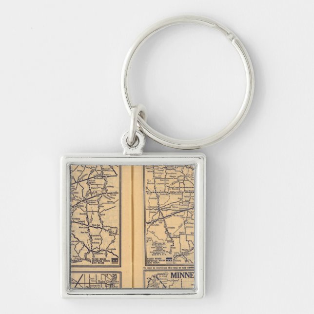 Cincinnati, Detroit, Indianapolis Key Ring (Front)