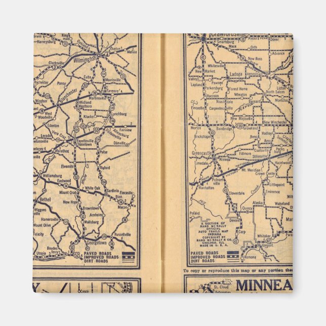 Cincinnati, Detroit, Indianapolis Magnet (Front)