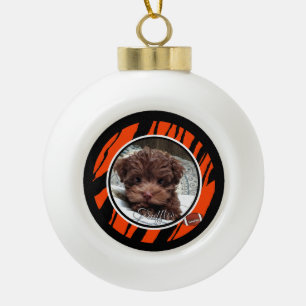 Cincinnati Dog Fan  Customizable Ceramic Ball Christmas Ornament