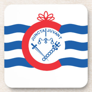 Cincinnati flag coaster