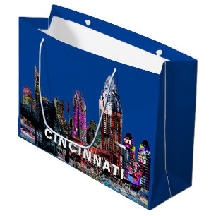 Cincinnati in graffiti  large gift bag