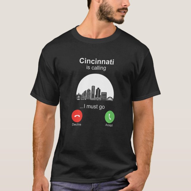 Cincinnati is Calling Premium T-Shirt (Front)