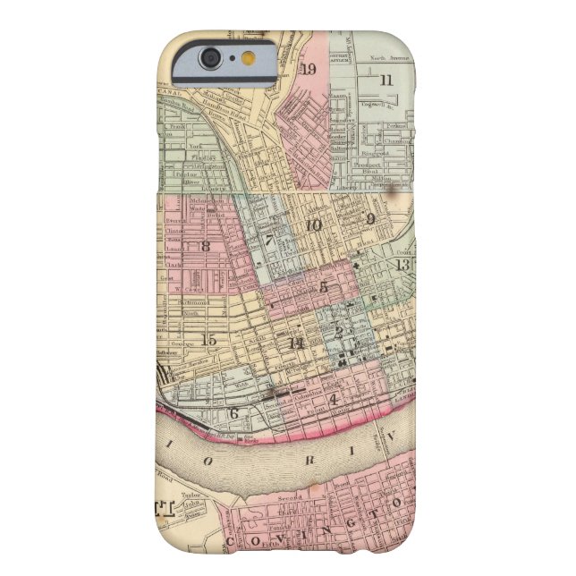 Cincinnati Map by Mitchell Case-Mate iPhone Case (Back)