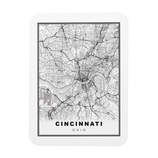 Cincinnati Map Magnet (Vertical)