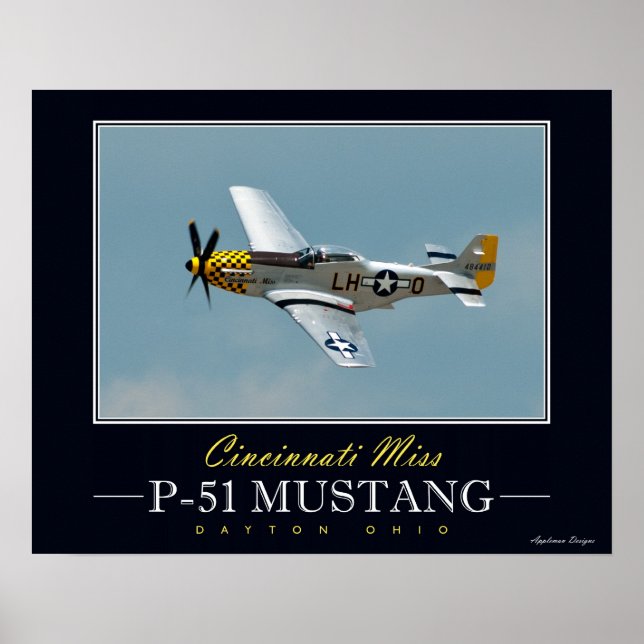 Cincinnati Miss P-51 Mustang Poster (Front)