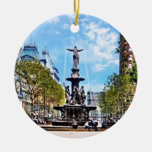 Cincinnati OH - Tyler-Davidson Fountain c1906 Ceramic Ornament