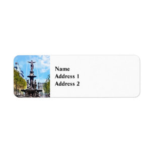 Cincinnati OH - Tyler-Davidson Fountain c1906 Return Address Label