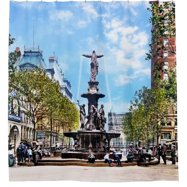 Cincinnati OH - Tyler-Davidson Fountain c1906 Shower Curtain (Front)