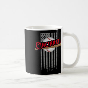 Cincinnati Oh Usa Flag The Queens Chip City Basic Coffee Mug