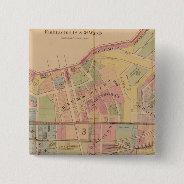 Cincinnati, Ohio 15 Cm Square Badge (Front)