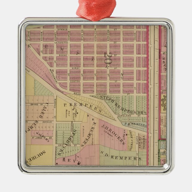 Cincinnati, Ohio 4 Metal Tree Decoration (Front)