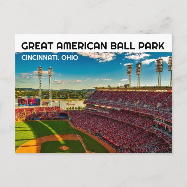 CINCINNATI OHIO BASEBALL BALLPARK POSTCARDS (Front)