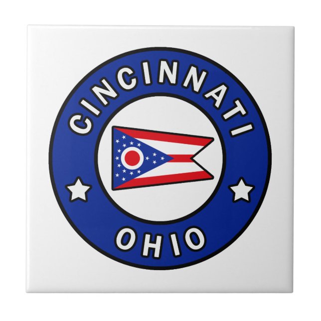 Cincinnati Ohio Ceramic Tile (Front)