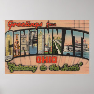 Cincinnati, Ohio (Gateway to the South) Poster