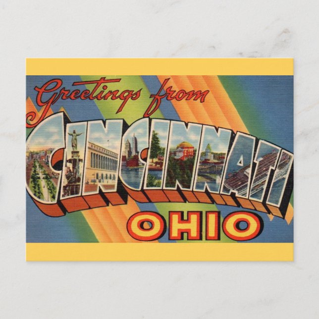 Cincinnati Ohio Greeting Postcard (Front)