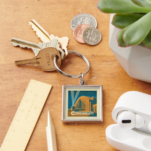 Cincinnati, Ohio | Historic Union Terminal Key Ring (Desk)